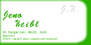 jeno weibl business card